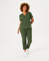 ELIZABETH Two Pocket Scrub Top - Combat Khaki | SLTECH™