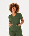 ELIZABETH Two Pocket Scrub Top - Combat Khaki | SLTECH™