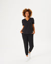 FLORENCE Three Chest Pocket Scrub Top - Black | SLTECH™
