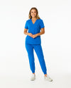 FLORENCE Three Chest Pocket Scrub Top - Royal Blue | SLTECH™