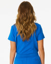 FLORENCE Three Chest Pocket Scrub Top - Royal Blue | SLTECH™