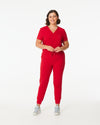LUCY Jogger Scrub Pants (Original SLTECH™ fabric) - Rouge Red - CLEARANCE