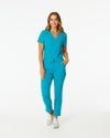 CLARISSA Skinny Leg Scrub Pants - Teal | SLTECH™ - CLEARANCE
