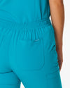 CLARISSA Skinny Leg Scrub Pants - Teal | SLTECH™ - CLEARANCE