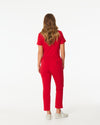 CLARISSA Skinny Leg Scrub Pants - Rouge Red | SLTECH™ - CLEARANCE