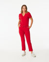 CLARISSA Skinny Leg Scrub Pants - Rouge Red | SLTECH™ - CLEARANCE
