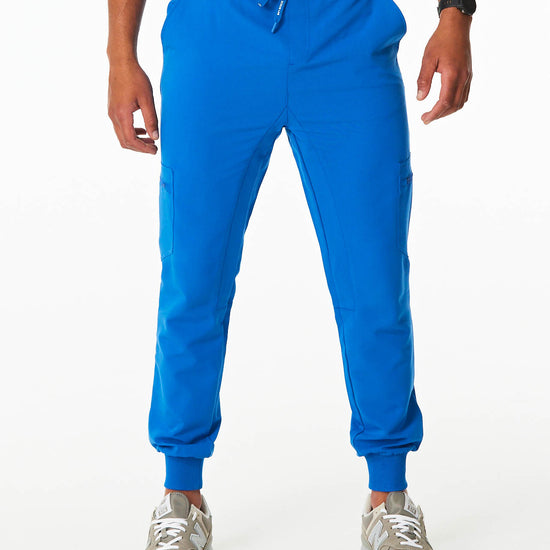 royal blue men's jogger scrub pants