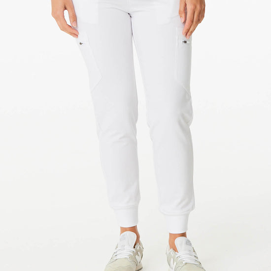 white women's jogger scrub pants