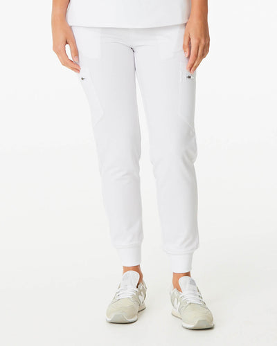 white women's jogger scrub pants