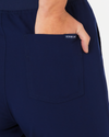 LUCY High Waisted Jogger Scrub Pants - Navy | SLTECH™